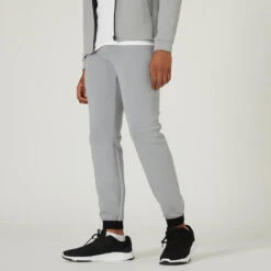 Pantalón Chándal Fitness Slim Hombre Domyos 540 Gris