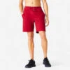 Pantalon Corto Chándal Short Recto Algodón Hombre Domyos Essential Burdeos -Equipo De Fitness pantalon corto chandal short recto algodon hombre domyos essential burdeos