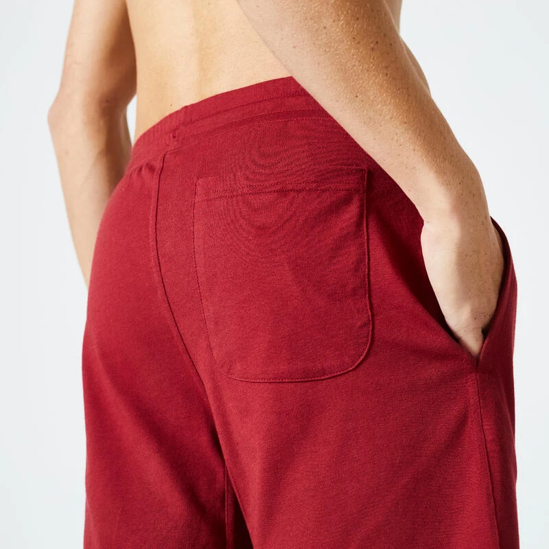 Pantalon Corto Chándal Short Recto Algodón Hombre Domyos Essential Burdeos 6 Pantalon Corto Chándal Short Recto Algodón Hombre Domyos Essential Burdeos - Imagen 4