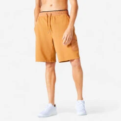 Pantalón Corto Fitness 520 Hombre Negro Cargo -Equipo De Fitness pantalon corto fitness 520 hombre marron avellana cargo