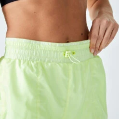 Pantalón Corto Fitness Cardio Mujer Amarillo 2 En 1 -Equipo De Fitness pantalon corto fitness cardio mujer amarillo 2 en 1 4