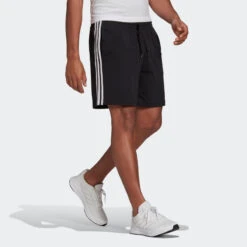 Pantalón Corto Short Adidas Hombre Fitness 3 Rayas Negro -Equipo De Fitness pantalon corto short adidas hombre fitness 3 rayas negro 2