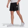 Pantalon Corto Short Adidas Hombre Fitness Negro 3 Rayas