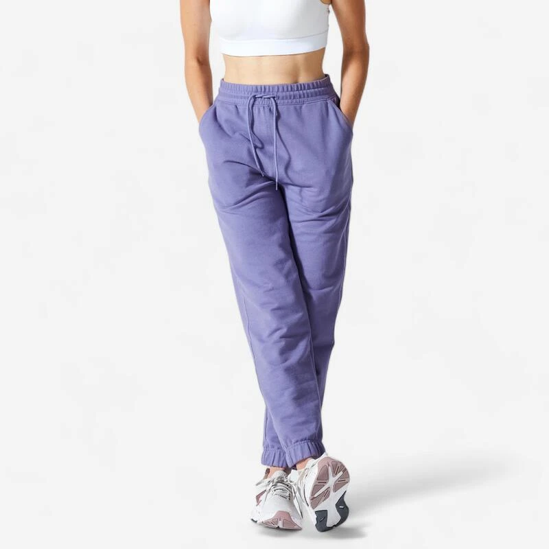 Pantalón Jogger Fitness Regular Algodón Mujer Domyos Avellana 8 Pantalón Jogger Fitness Regular Algodón Mujer Domyos Avellana - Imagen 6