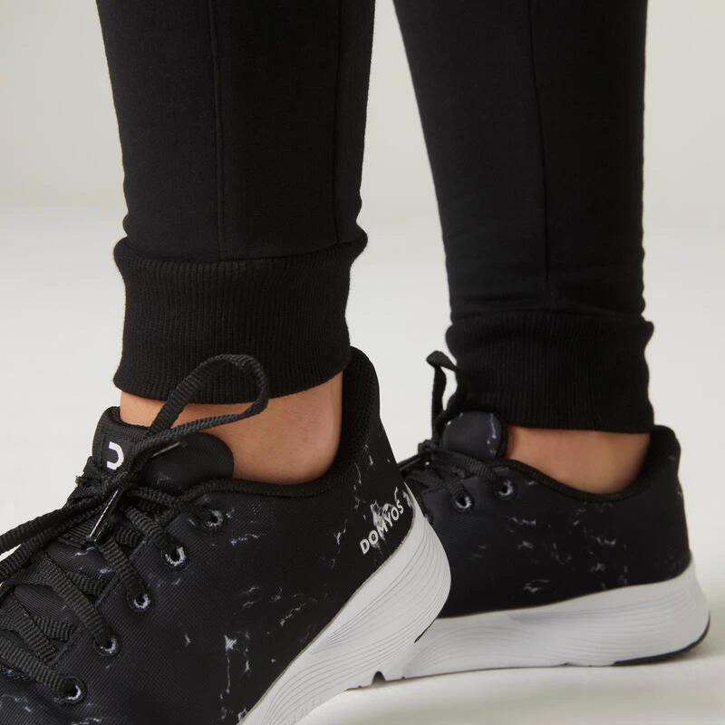 Pantalón Jogger Fitness Ajustado De Algodón Con Bolsillos Mujer Domyos 520 Negro 7 Pantalón Jogger Fitness Ajustado De Algodón Con Bolsillos Mujer Domyos 520 Negro - Imagen 5