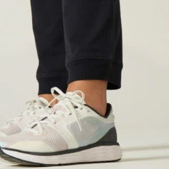 Pantalón Jogger Fitness Corte Recto Algodón Mujer Domyos 120 Negro -Equipo De Fitness pantalon jogger fitness corte recto algodon mujer domyos 120 negro 4