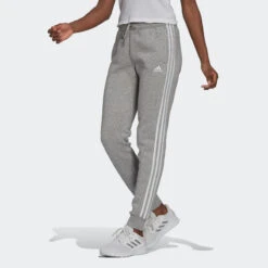ADIDAS Pantalón Jogger Fitness Mujer Mayoritariamente Algodón Ajustado - Gris