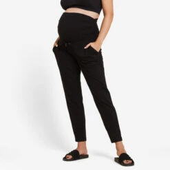 Pantalón Yoga Embarazada Ecofriendly Mujer Kimjaly Gris Negro