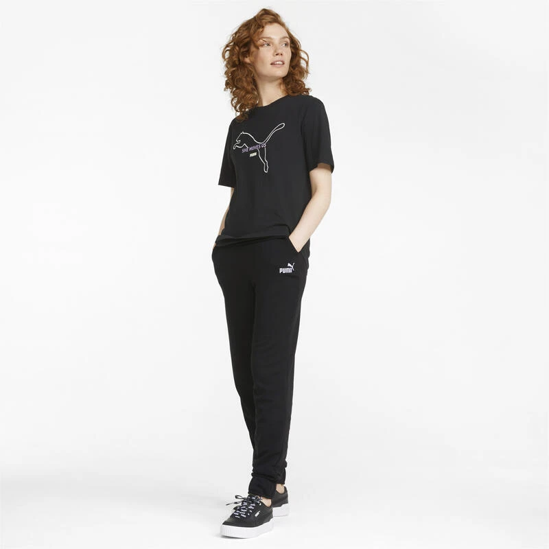 Pantalones Mujer PUMA Essentials+ Embroidery Negro 6 Pantalones Mujer PUMA Essentials+ Embroidery Negro - Imagen 4