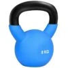 Pesa Rusa 8 Kg De Hierro Fundido Kettlebell HOMCOM 18x11x20 Cm Azul -Equipo De Fitness pesa rusa 8 kg de hierro fundido kettlebell homcom 18x11x20 cm azul