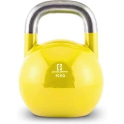 Pesa Rusa Kettlebell Competición 16 Kg Acero Premium Amarilla -Equipo De Fitness pesa rusa kettlebell competicion 16 kg acero premium amarilla 2