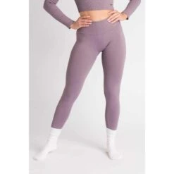 'Ribbbed Seamless Legging' - Malla Acanalada Fitness - Mujer - Negro -Equipo De Fitness ribbbed seamless legging malla acanalada fitness mujer aster