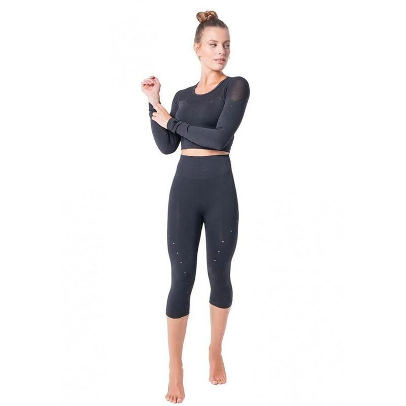 Set Legging Y Top Deportivo Sin Costuras Con Fibra Emana, Namasté Anaissa 3 Set Legging Y Top Deportivo Sin Costuras Con Fibra Emana, Namasté Anaissa