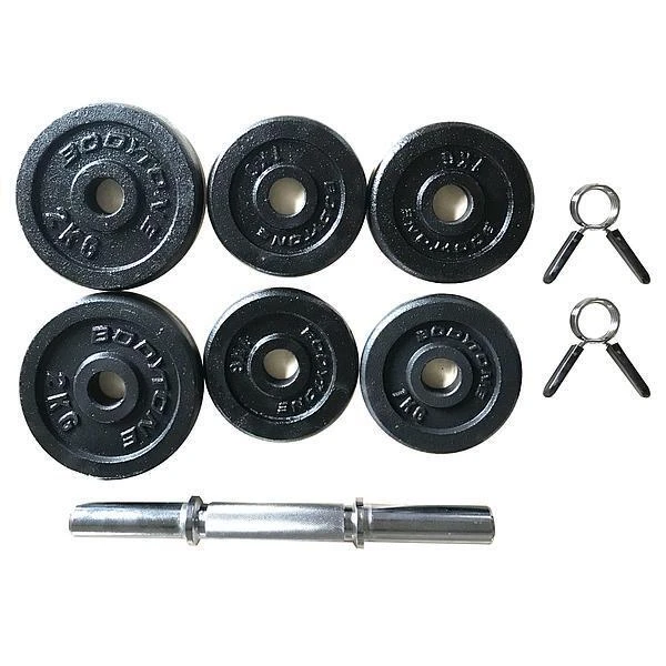 Set Para Mancuernas 10kg. 6 Pesas. 1 Barra Corta Y 2 Abrazaderas Bodytone 3 Set Para Mancuernas 10kg. 6 Pesas. 1 Barra Corta Y 2 Abrazaderas Bodytone