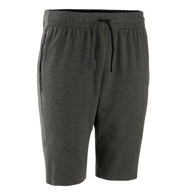 Short Fitness Pantalón Corto Chándal Hombre Domyos Gris Jaspeado 4 Short Fitness Pantalón Corto Chándal Hombre Domyos Gris Jaspeado - Imagen 2