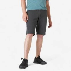 Short Fitness Pantalón Corto Chándal Hombre Domyos Gris Jaspeado