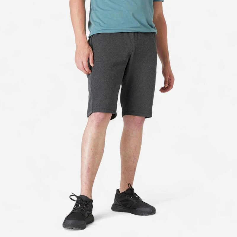 Short Fitness Pantalón Corto Chándal Hombre Domyos Gris Jaspeado 3 Short Fitness Pantalón Corto Chándal Hombre Domyos Gris Jaspeado