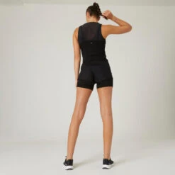 Short Mallas Cortas Fitness 2 En 1 Mujer Nyamba 900 Negro -Equipo De Fitness short mallas cortas fitness 2 en 1 mujer nyamba 900 negro 2