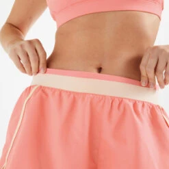 Short Pantalón Corto Fitness Amplio Mujer Rosa Pálido -Equipo De Fitness short pantalon corto fitness amplio mujer rosa palido 3