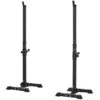 Soporte Para Barras De Pesas HOMCOM De Acero 50x49x124-154 Cm Negro