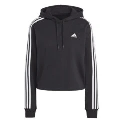 ADIDAS Sudadera Con Capucha Essentials French Terry Crop 3 Bandas -Equipo De Fitness sudadera con capucha essentials french terry crop 3 bandas 2