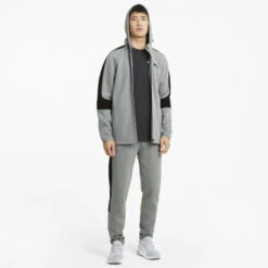 Sudadera Con Capucha Y Cremallera Completa Evostripe Hombre PUMA Gris -Equipo De Fitness sudadera con capucha y cremallera completa evostripe hombre puma gris 3