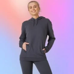 Sudadera Con Forro Polar Fitness Con Capucha Mujer Domyos 500 Rosa -Equipo De Fitness sudadera con forro polar fitness con capucha mujer domyos 500 azul