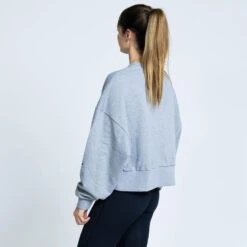 Sudadera De Cuello Redondo De Algodón Barcelona 92 De Mujer TRR Gris 7 Sudadera De Cuello Redondo De Algodón Barcelona 92 De Mujer TRR Gris -Equipo De Fitness sudadera de cuello redondo de algodon barcelona 92 de mujer trr gris 2