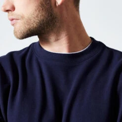 Sudadera Fitness 100 Hombre Azul Oscuro -Equipo De Fitness sudadera fitness 100 hombre azul oscuro 4