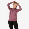 Sudadera Fitness Con Capucha Mujer Domyos 500 Uva