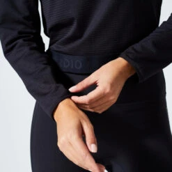 Sudadera Fitness Cropped Mujer Domyos Negro -Equipo De Fitness sudadera fitness cropped mujer domyos negro 4