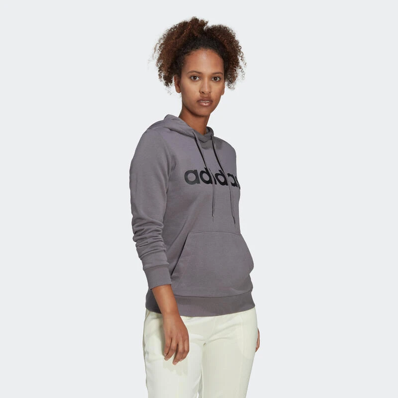 Sudadera Fitness Soft Training Adidas Mujer Gris Capucha 7 Sudadera Fitness Soft Training Adidas Mujer Gris Capucha - Imagen 5