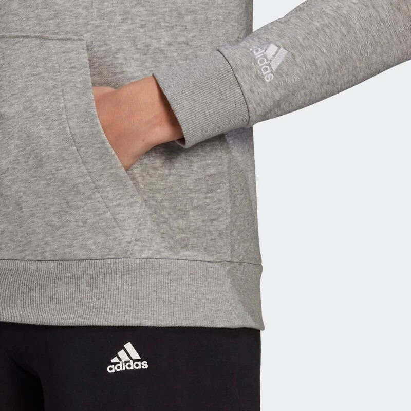 Sudadera Fitness Soft Training Linear Adidas Mujer Gris Capucha 6 Sudadera Fitness Soft Training Linear Adidas Mujer Gris Capucha - Imagen 4
