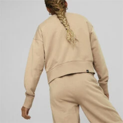 Sudadera Mujer HER PUMA Beige -Equipo De Fitness sudadera mujer her puma beige 2