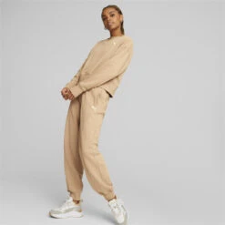 Sudadera Mujer HER PUMA Beige -Equipo De Fitness sudadera mujer her puma beige 4