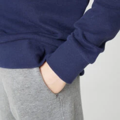 Sudadera Niños Unisex Azul Marino Cuello Redondo Cálida -Equipo De Fitness sudadera nios unisex azul marino cuello redondo calida 2