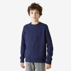 Sudadera Niños Unisex Azul Marino Cuello Redondo Cálida