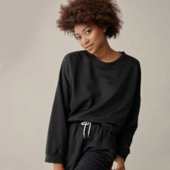 Sudadera Tara Oversize De Mujer Black Limba