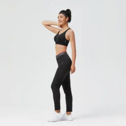 Sujetador Top Deportivo Fitness Sujeción Alta 900 Mujer Domyos Negro -Equipo De Fitness sujetador top deportivo fitness sujecion alta 900 mujer domyos negro 2