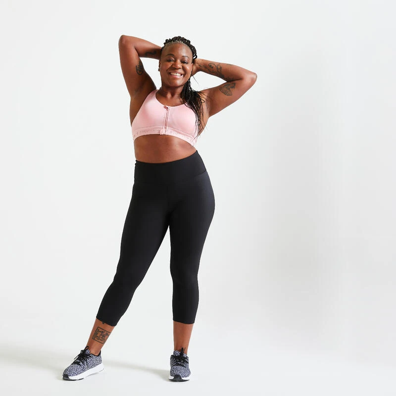 Sujetador Top Deportivo Fitness Sujeción Alta 920 Mujer Domyos Rosa 4 Sujetador Top Deportivo Fitness Sujeción Alta 920 Mujer Domyos Rosa - Imagen 2