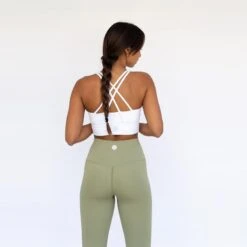 Top Deportivo Fitness Sostenible Poliéster Mujer Fitplanet White Blanco -Equipo De Fitness top deportivo fitness sostenible poliester mujer fitplanet white blanco 3