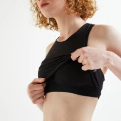 Top Gimnasio Sujección Moderada Mujer Domyos 540 Negro -Equipo De Fitness top gimnasio sujeccion moderada mujer domyos 540 negro 3