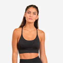 Top-Sujetador Yoga Premium Negro Sin Costuras -Equipo De Fitness top sujetador yoga premium negro sin costuras 2