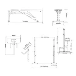 Training Set Con Banco De Pesas + Rack De Barras + Banco De Curl -Equipo De Fitness training set con banco de pesas rack de barras banco de curl 4